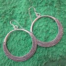 Thai Hill Tribe Earrings Fine Silver Fashions Dangle Engraved Rounds CS51259111
