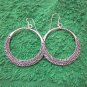 Thai Hill Tribe Earrings Fine Silver Fashions Dangle Engraved Rounds CS51259111