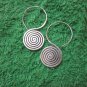 Thai Hill Tribe Earrings Fine Silver Fashions Dangle Spiral Roll small CS512592