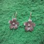 Fine Silver Earrings Hill Tribe Karen Fashions Dangle Flower Petunia CS712591111