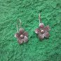 Fine Silver Earrings Hill Tribe Karen Fashions Dangle Flower Petunia CS712591111