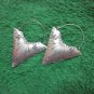 Thai Hill Tribe Earrings Fine Silver Fashions Dangle Triangle Engrave CS9125932