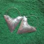 Thai Hill Tribe Earrings Fine Silver Fashions Dangle Triangle Engrave CS9125932