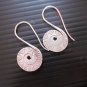 Fine Silver Earrings Karen Vintage Fashions Dangle Tribal Spiral Flat CS1312593