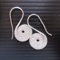 Fine Silver Earrings Karen Vintage Fashions Dangle Tribal Spiral Flat CS1312593
