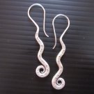 Thai Hill Tribe Earrings Fine Silver Dangle Zigzag Spiral Stick CS1412592