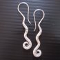 Thai Hill Tribe Earrings Fine Silver Dangle Zigzag Spiral Stick CS1412592