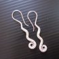 Thai Hill Tribe Earrings Fine Silver Dangle Zigzag Spiral Stick CS1412592