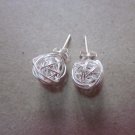 Thai Hill Tribe Earrings Fine Silver STUD Nest Weave Ball Styles CS916051