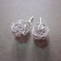 Thai Hill Tribe Earrings Fine Silver STUD Nest Weave Ball Styles CS916051