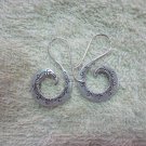 Thai Hill Tribe Earrings Fine Silver Twin Spiral Octopus Hook Fank CS1926