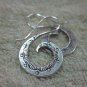 Thai Hill Tribe Earrings Fine Silver Twin Spiral Octopus Hook Fank CS1926