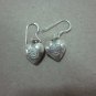 Thai Hill Tribe Earrings Fine Silver Hooks Vintage Hearts Love Engrave CS194601