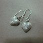 Thai Hill Tribe Earrings Fine Silver Hooks Vintage Hearts Love Engrave CS194601