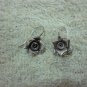 Thai Hill Tribe Earrings Fine Silver Hooks Vintage Rosa Flower Rose CS194604