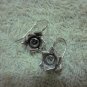 Thai Hill Tribe Earrings Fine Silver Hooks Vintage Rosa Flower Rose CS194604