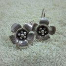 Thai Hill Tribe Earrings Fine Silver Vintage Flower Petunia Pedals CS194605
