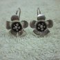 Thai Hill Tribe Earrings Fine Silver Vintage Flower Petunia Pedals CS194605