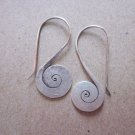 Fine Silver Earrings Karen Vintage Fashions Dangle Spiral Plain Flat CS181259422