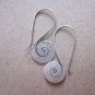 Fine Silver Earrings Karen Vintage Fashions Dangle Spiral Plain Flat CS181259422