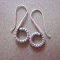 Fine Silver Earrings Karen Vintage Fashions Dangle Rough Hook Spiral CS221259402