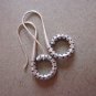 Fine Silver Earrings Karen Vintage Fashions Dangle Rough Hook Spiral CS221259402