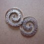 Thai Hill Tribe Earrings Fine Silver Dangle Rough Spiral Round CS26125941