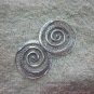 Thai Hill Tribe Earrings Fine Silver Spirale Coils Round engrave CS311605