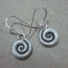 Thai Hill Tribe Earrings Fine Silver Hooks Vintage Cute small Spirale CS44602