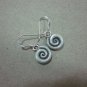 Thai Hill Tribe Earrings Fine Silver Hooks Vintage Cute small Spirale CS44602