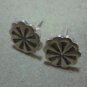 Thai Hill Tribe Earrings Fine Silver STUD Vintage Turbine Engrave CS44605