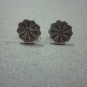 Thai Hill Tribe Earrings Fine Silver STUD Vintage Turbine Engrave CS44605