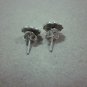 Thai Hill Tribe Earrings Fine Silver STUD Vintage Turbine Engrave CS44605
