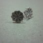 Thai Hill Tribe Earrings Fine Silver STUD Vintage Turbine Engrave CS44605