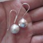 Fine Silver Earrings Karen Vintage Fashions Dangle Plain Hooks Balls CS151259411