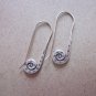 Fine Silver Earrings Karen Vintage Fashions Dangle Spiral Polka Dots CS151259433