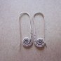 Fine Silver Earrings Karen Vintage Fashions Dangle Spiral Polka Dots CS151259433