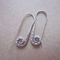 Fine Silver Earrings Karen Vintage Fashions Dangle Spiral Polka Dots CS151259433