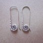 Fine Silver Earrings Karen Vintage Fashions Dangle Spiral Polka Dots CS151259433