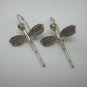 Thai Hill Tribe Earrings Fine Silver Handmade Vintage Dragonfly shape E107