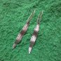 Thai Hill Tribe Earrings Fine Silver Dangle long leaves Grass CS712595