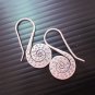 Thai Hill Tribe Earrings Fine Silver Dangle Polka Dots Spiral CS111259403