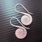 Thai Hill Tribe Earrings Fine Silver Dangle Polka Dots Spiral CS111259403
