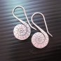 Thai Hill Tribe Earrings Fine Silver Dangle Polka Dots Spiral CS111259403