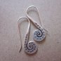 Thai Hill Tribe Earrings Fine Silver Dangle Spiral Dots Stamp CS211259402