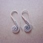 Thai Hill Tribe Earrings Fine Silver Dangle Spiral Dots Stamp CS211259402