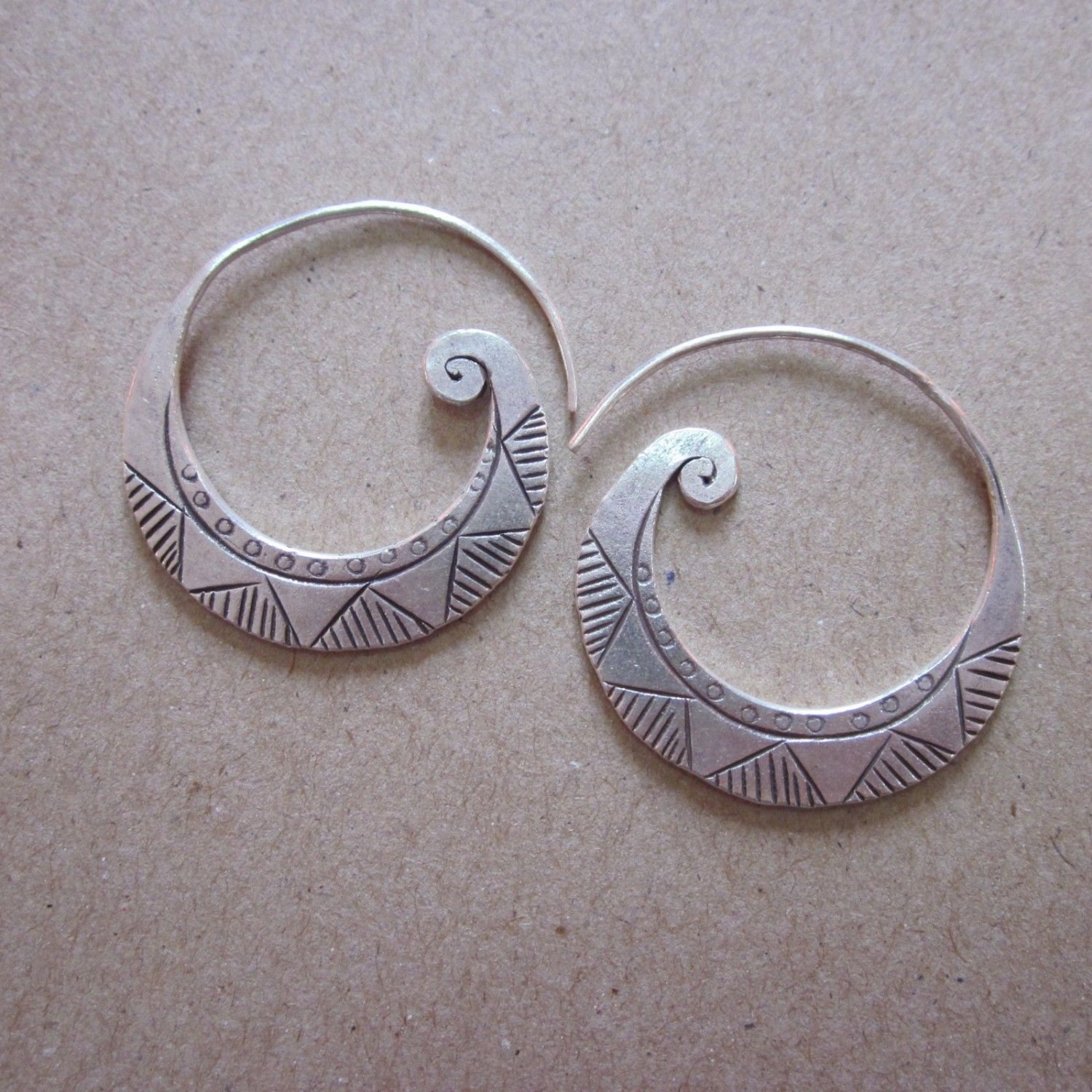 Fine Silver Earrings Karen Vintage Fashions Dangle Spiral Bali Style CS211259403