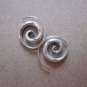 Thai Hill Tribe Earrings Fine Silver Dangle Round Spiral Coil CS221259403