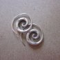 Thai Hill Tribe Earrings Fine Silver Dangle Round Spiral Coil CS221259403