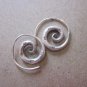 Thai Hill Tribe Earrings Fine Silver Dangle Round Spiral Coil CS221259403